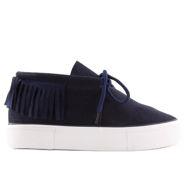 Navy blue women's sneakers A-63 D.BLUE