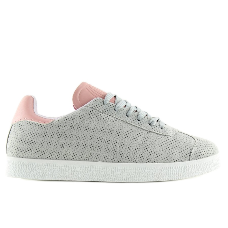Gray and pink women's sneakers BL131P GRAY / PINK grey