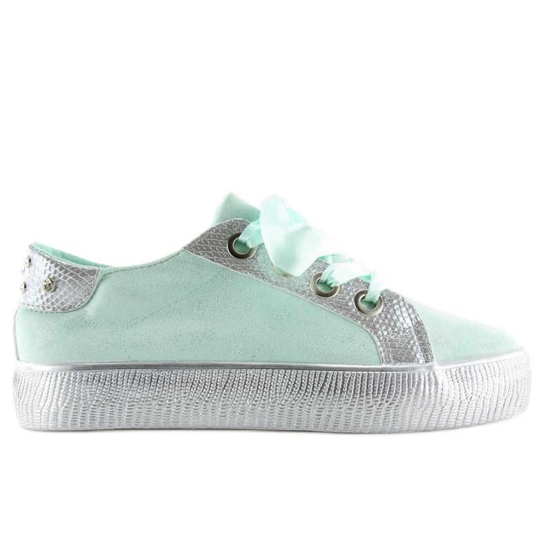 Women's mint sneakers BS096 BAS-1 Green