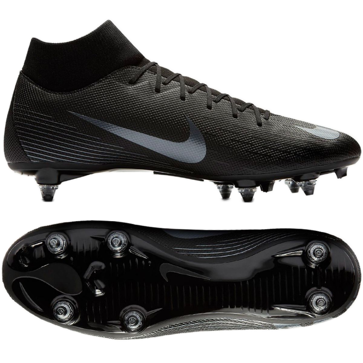 Nike Mercurial Superfly 6 Academy Sg Pro M AH7364-001 football shoes black - KeeShoes