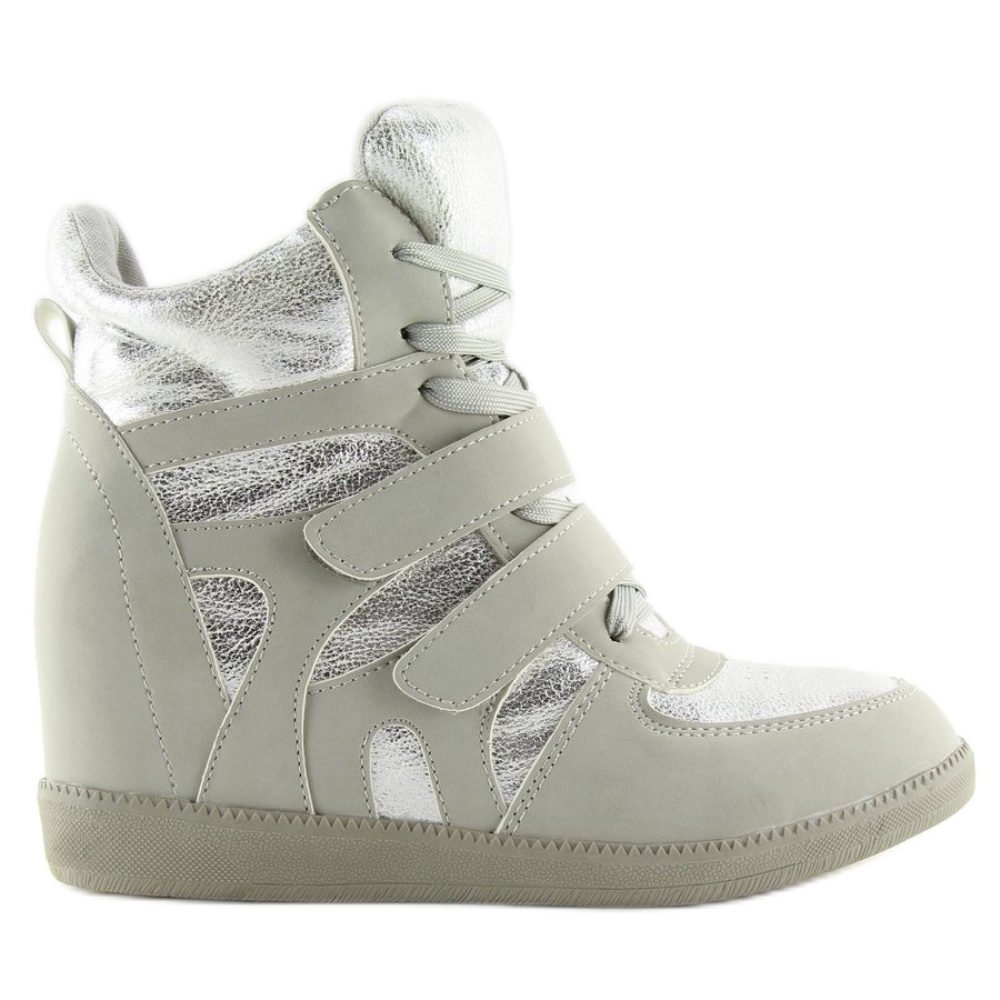 womens gray wedge sneakers