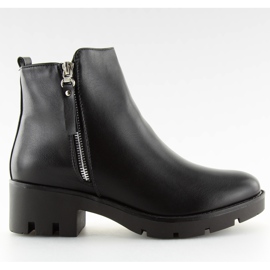 Black boots with thick soles NC692 black