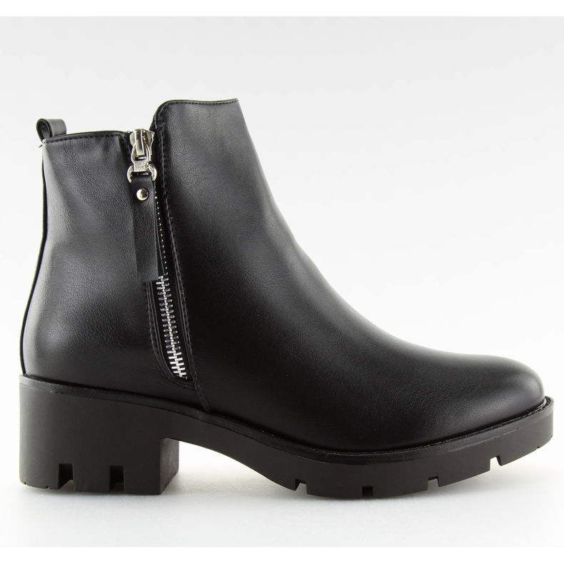 Black boots with thick soles NC692 black