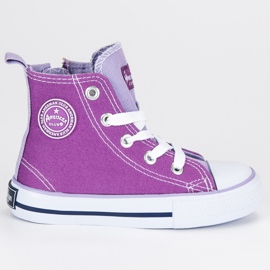 American Club American Ankle Sneakers purple