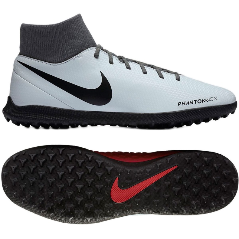 Nike Phantom Vsn Club Df Tf AO3273-060 football shoes white grey Nike Phantom Vsn Club Df Tf AO3273-060 football shoes white grey