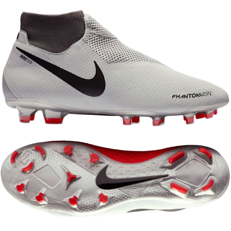 Nike Phantom Vsn Pro Df Fg AO3266-060 soccer shoes white grey