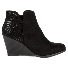 Corina Elegant wedge boots black