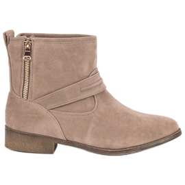 L&H Beige suede boots