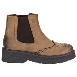 Corina Comfortable suede boots brown