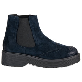 Corina Comfortable suede boots blue