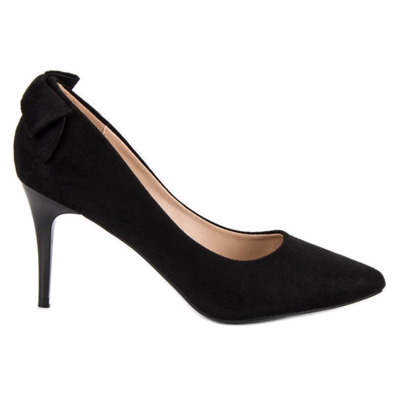 Fashionable suede VINCEZA high heels black