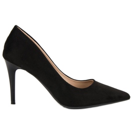 Vinceza Black Suede Heels