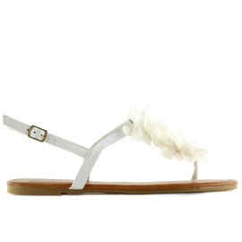 White sandals with flowers CK36P White