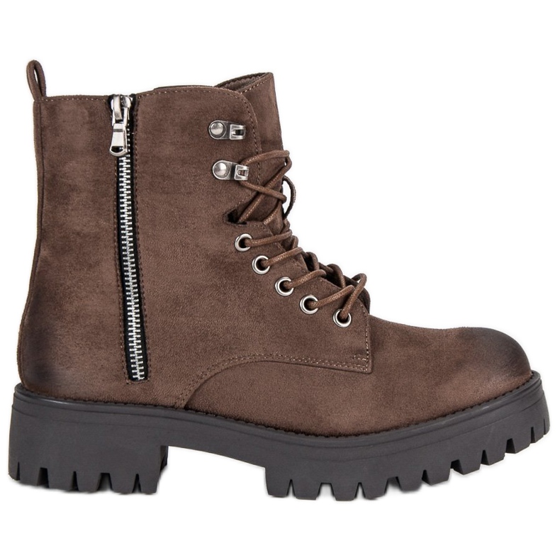 Corina Knotted suede workers brown