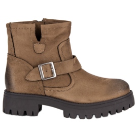 Corina Suede workery boots brown