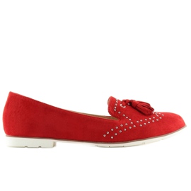 Red Women's loafers 22-05 Red