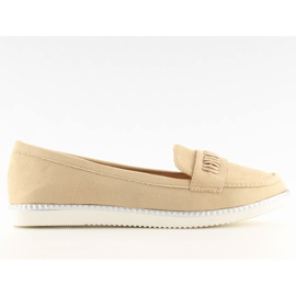 Women's beige loafers 22-07 Beige