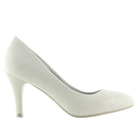 Pumps with almond toes gray B-41 Gray grey