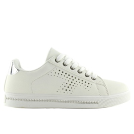 Sneakers with white stones BM1971 White Sneakers with white stones BM1971 White