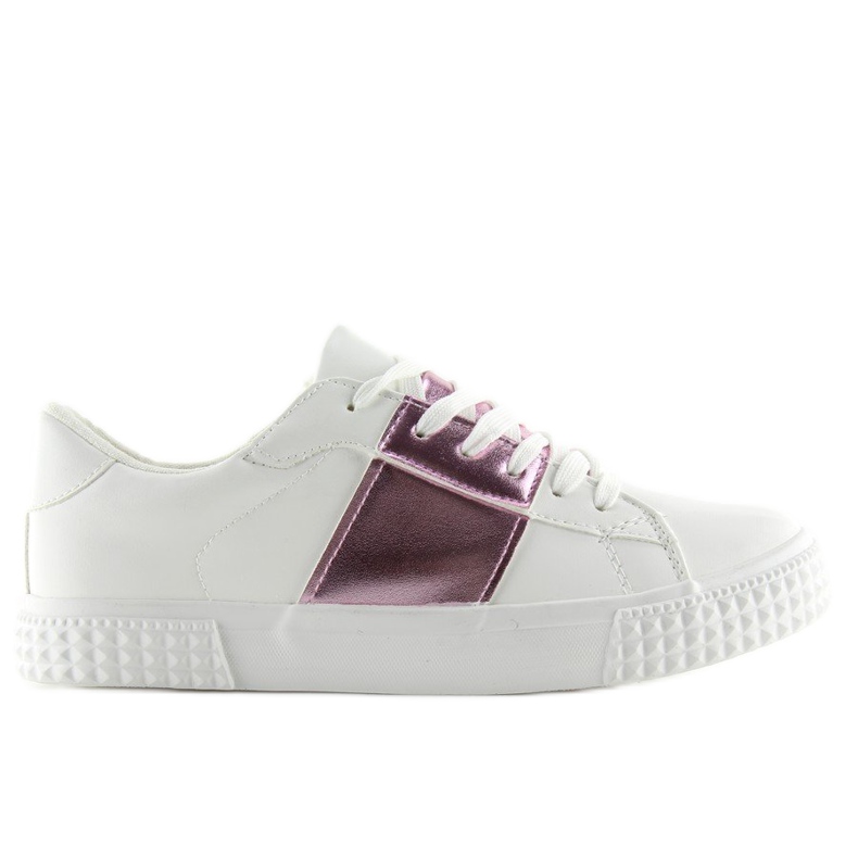Women's sneakers white and pink M896 WHITE / PINK violet
