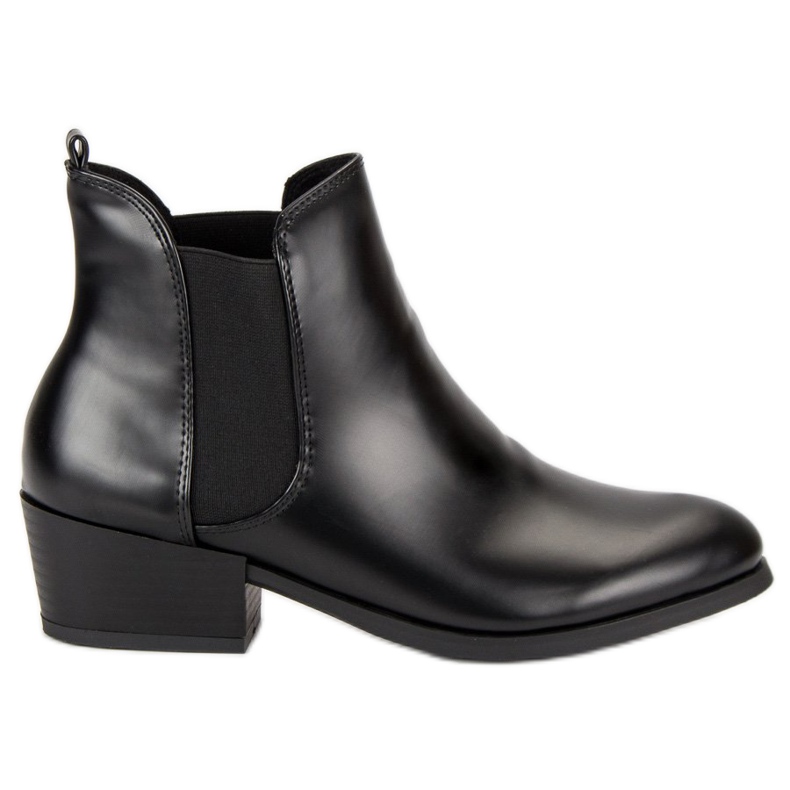 Corina Black Chelsea boots with high heels
