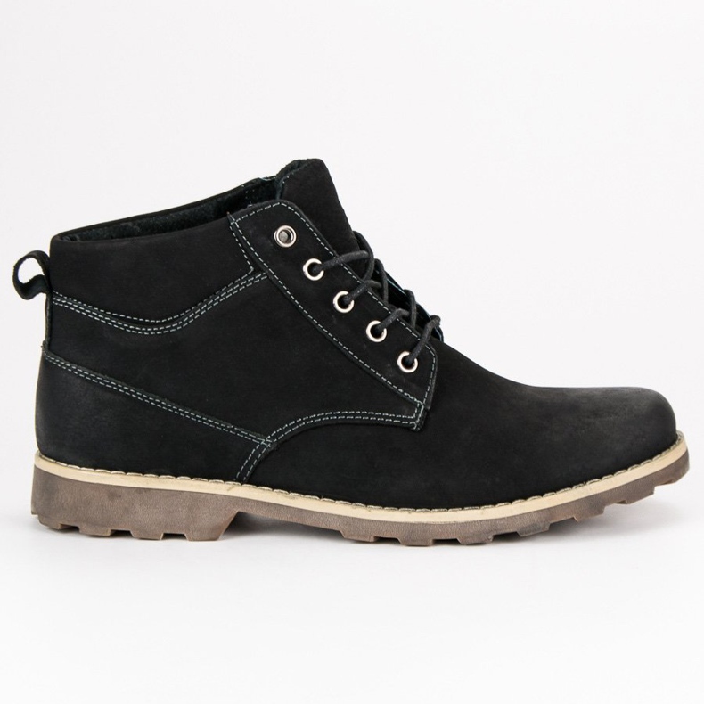 Leather boots black