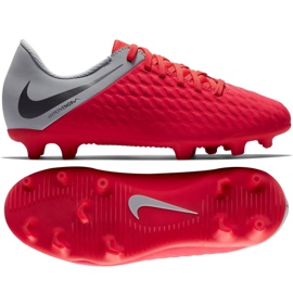 Nike Hypervenom Phantom 3Club Fg Jr AJ4146-600 football shoes multicolored red
