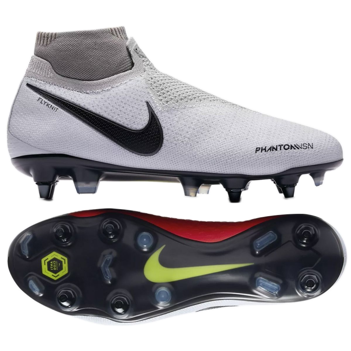 Nike Phantom Vsn Elite Df Sg Pro Ac M AO3264-060 football boots silver grey