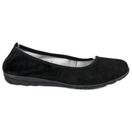 Filippo Black leather ballet shoes Filippo Black leather ballet shoes
