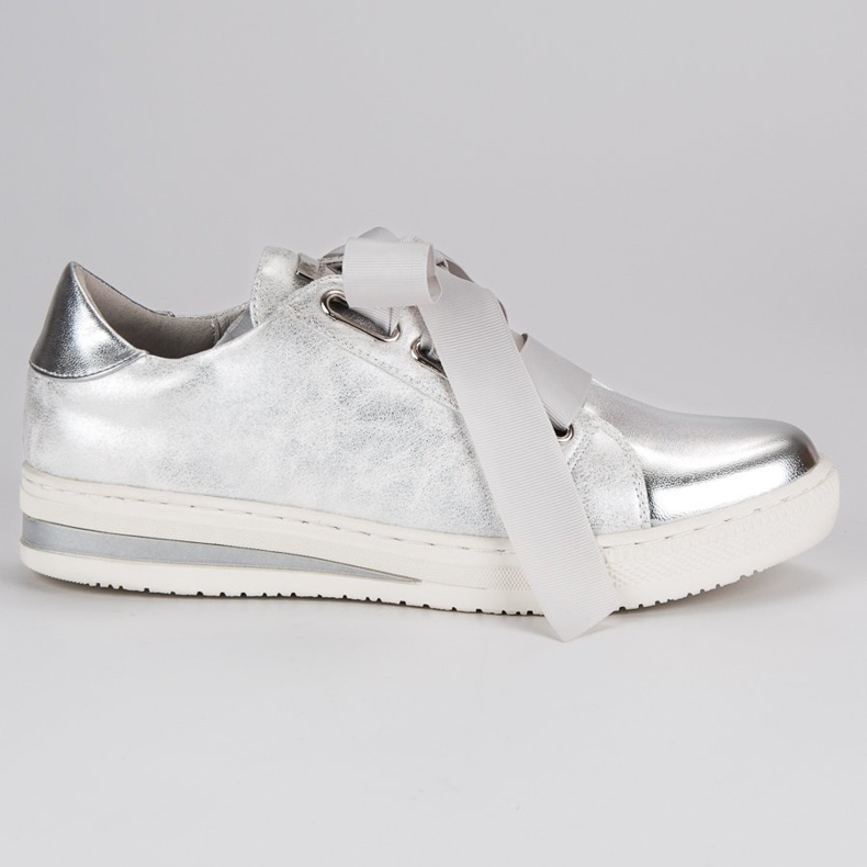 Filippo Silver Tied Shoes grey