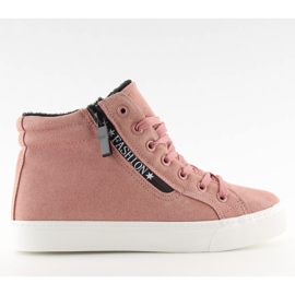 Pink warm ankle sneakers W-3072 Pink warm ankle sneakers W-3072