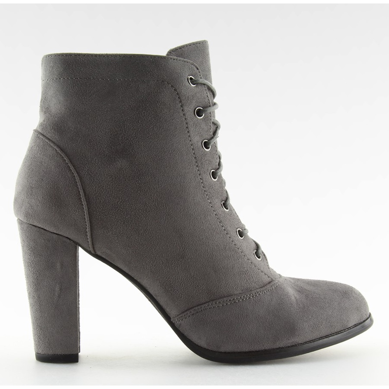Boots on a stable heel gray JA161 gray grey