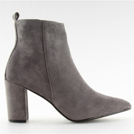 Boots on a stable heel gray YQ203P Gray grey