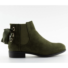 Green Chelsea boots for women 3740 Olive