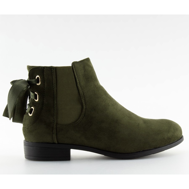 Green Chelsea boots for women 3740 Olive