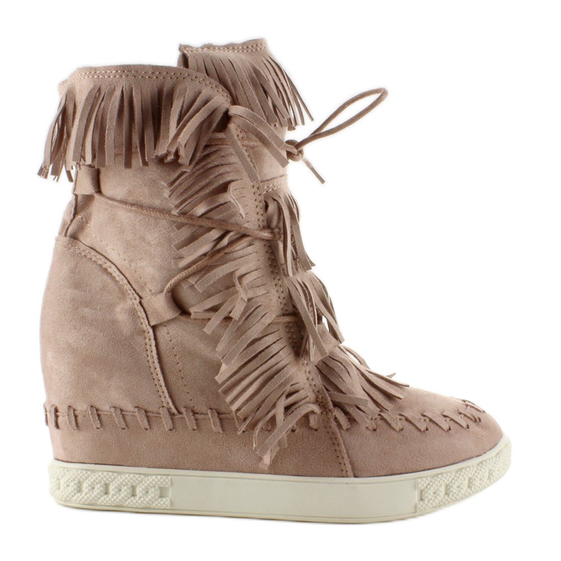 BM Suede sneakers with fringes BL-10 Pink