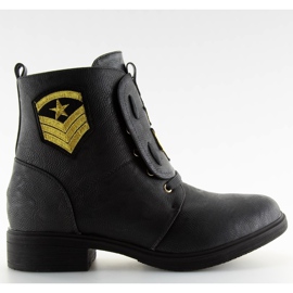 Boots workery with patches black H-4 black