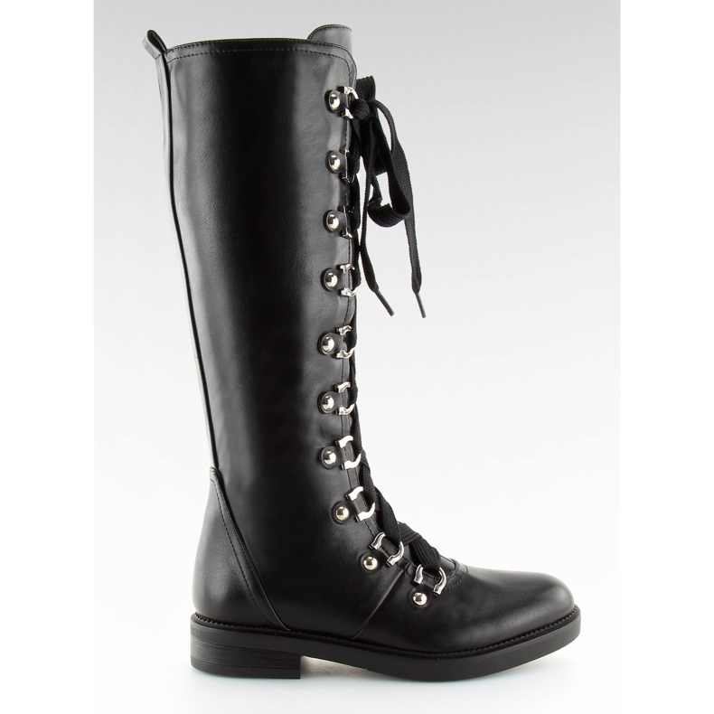 Black lace-up boots NC281 black