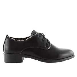 Black lace up shoes for women NC190 Black