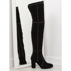 Thigh high heels black NC221 black