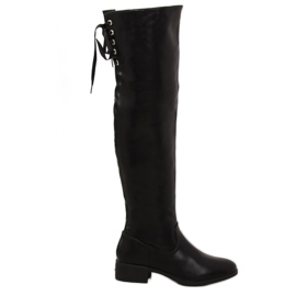 Black A-12 Black musketeer boots Black A-12 Black musketeer boots