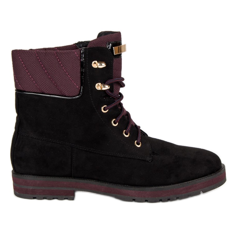 Lucky Shoes Black suede workers