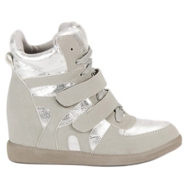 Shiny sneakers grey