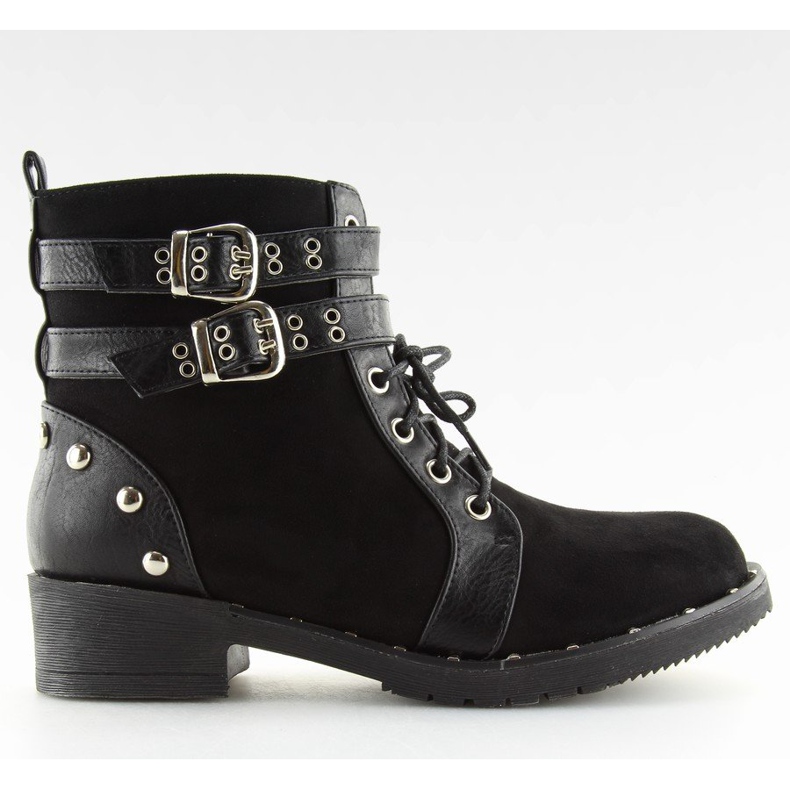 Lace-up boots black L3382 Black