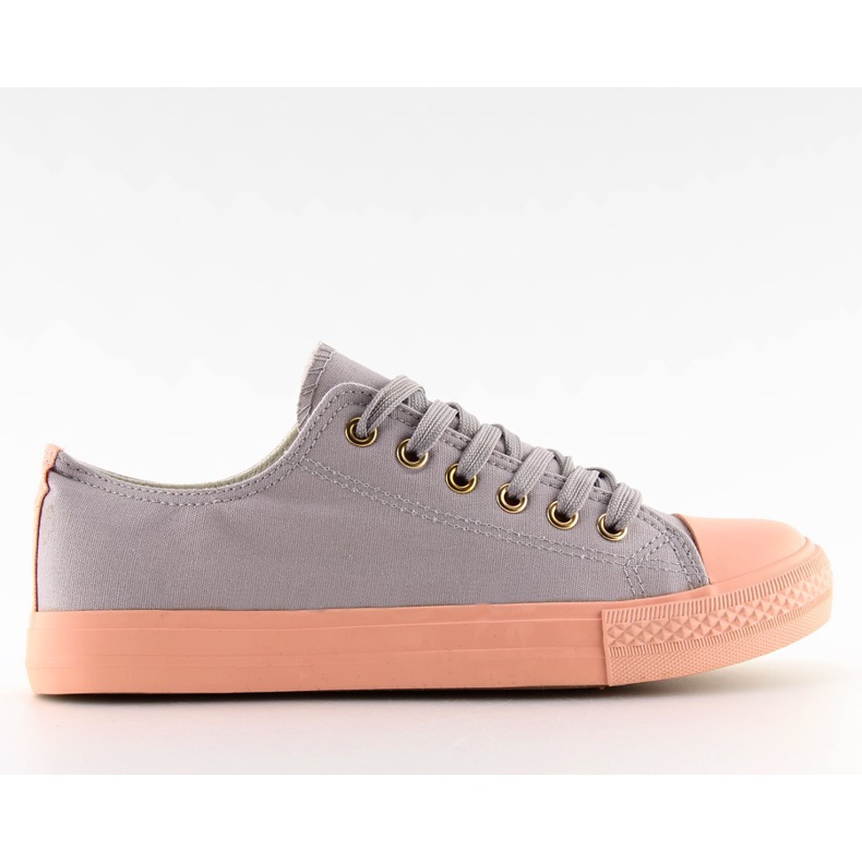 Gray and pink women's sneakers BL97P GRAY / PINK grey