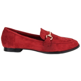 Slip-on suede loafers red Slip-on suede loafers red