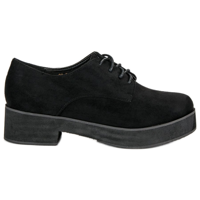 Tied suede shoes black