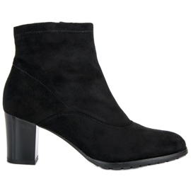 Suede Booties On A Bar black