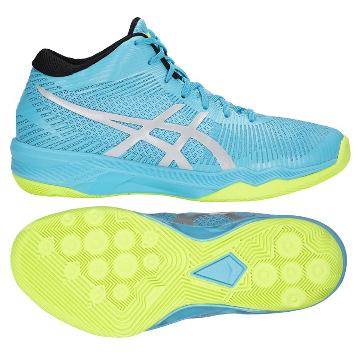 Asics Gel Volley Elite Ff Mt M B750N 400 volleyball shoes multicolored blue