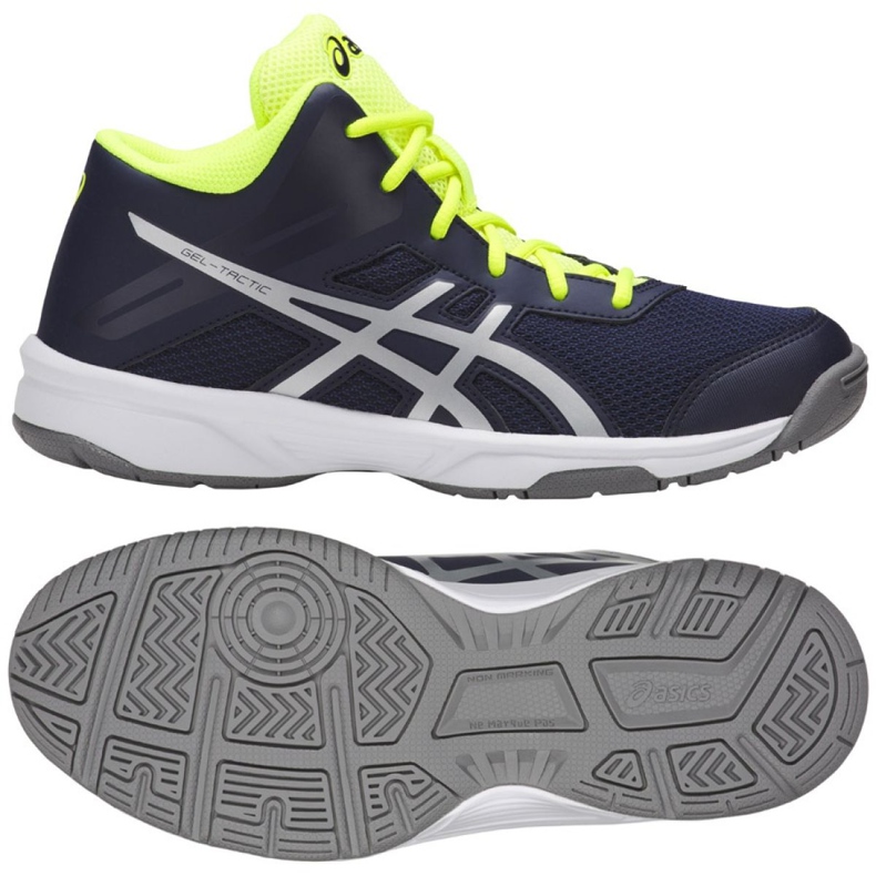 Asics Gel Tactic Mt Gs Jr C732Y-400-400 volleyball shoes multicolored navy blue